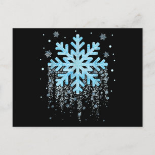 Snowflake Winterweihnachtsfest Feiertagspostkarte