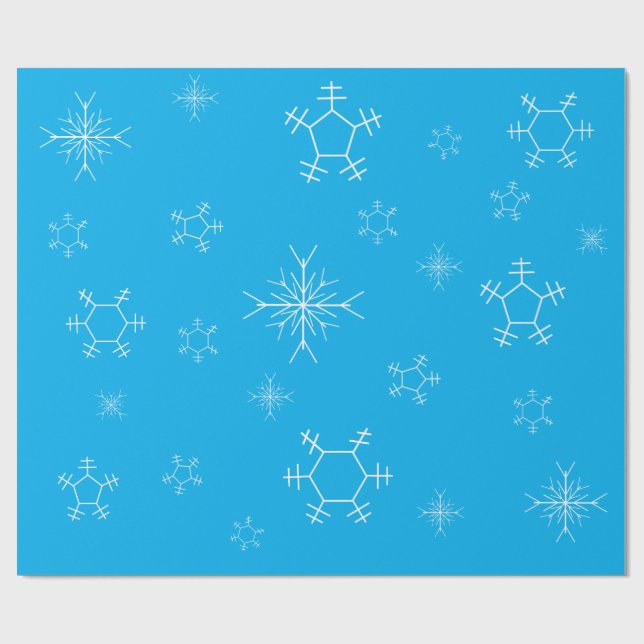 Snowflake Wrapping Paper Geschenkpapier (Flach)