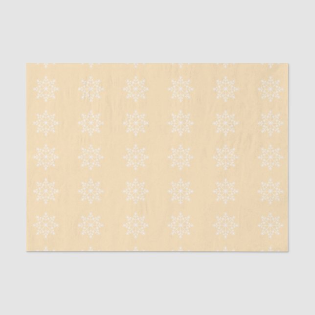 Snowflake Xmas Design Peach Holiday Weihnachten Seidenpapier (Vorderseite)