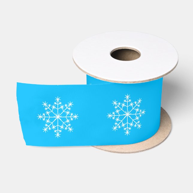 Snowflake Xmas Muster Capri Weihnachten Satinband (Spule)