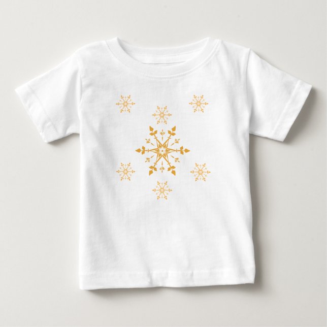 Snowflakes Baby Fine Jersey T - Shirt (Vorderseite)
