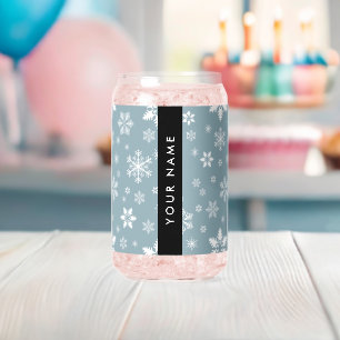 Snowflakes blanc, Grey, Votre nom, Personnaliser