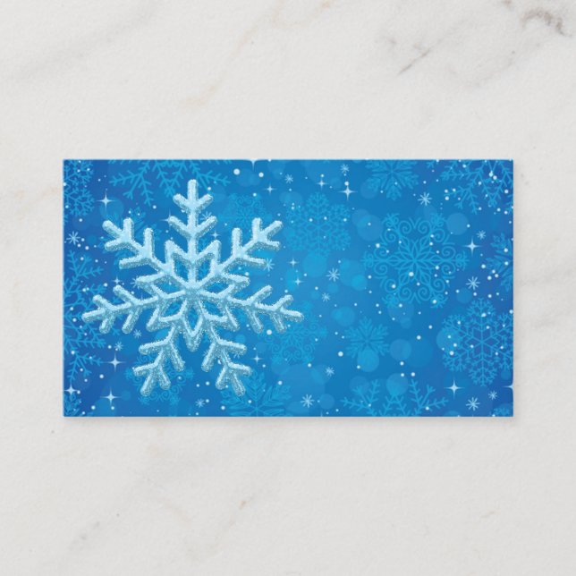 Snowflakes Business Cards Visitenkarte (Vorderseite)