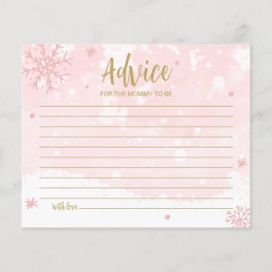 Snowflakes Cartes de conseils Baby showers abordab