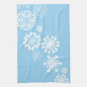 Snowflakes de vacances Serviette de cuisine