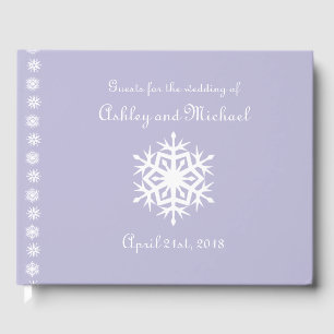 Snowflakes d'hiver en Lavender Livre d'or