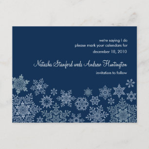 Snowflakes d'hiver Mariage Enregistrer la carte Da