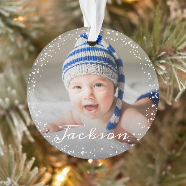 Snowflakes d'hiver Première photo de Noël du bébé (Arbre)