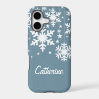 Snowflakes et Stars iPhone 5 BT Coque, Bleu