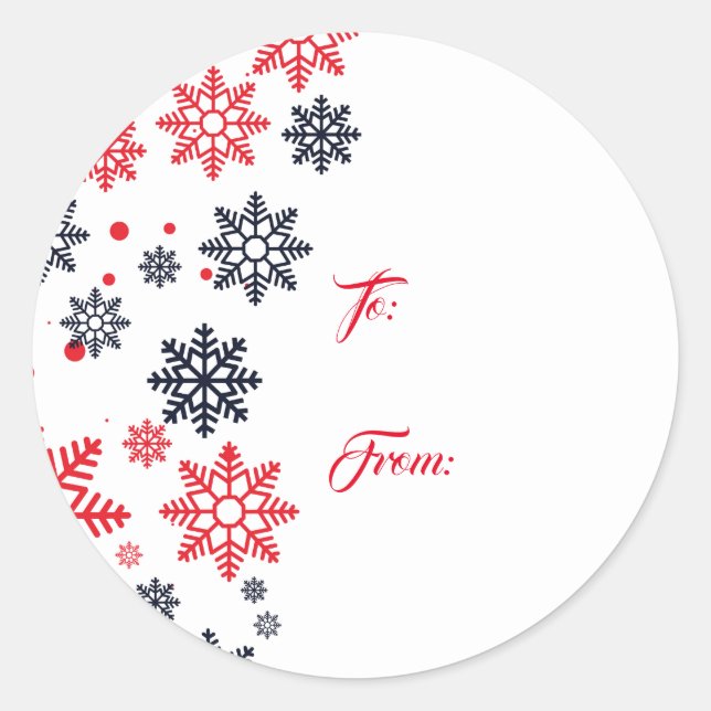 Snowflakes Geschenkartikel Aufkleber (Vorderseite)