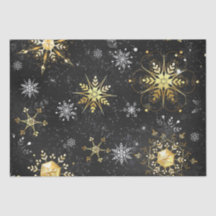 Snowflakes Gold Black Christmas Geschenk