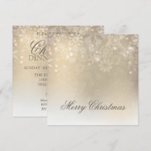 Snowflakes Gold Personalisierter Urlaub | Einladun