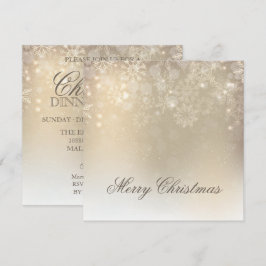 Snowflakes Gold Personalisierter Urlaub | Einladun Einladung