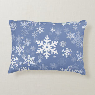 Snowflakes Graphic Customize Color Background on a Dekokissen
