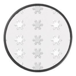Snowflakes Hockey Puck