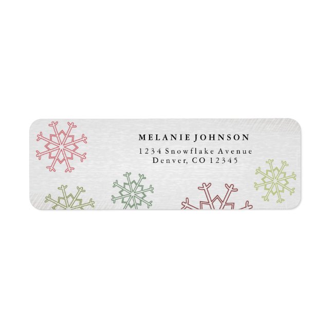 Snowflakes Holiday/Address Labels (Vorne)