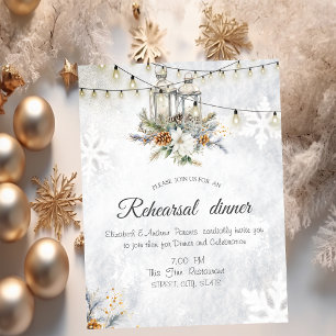 Snowflakes Lantern String Light Probe Dinner Einladung