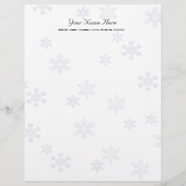 Snowflakes Letterhead Stationierung Linenpapier