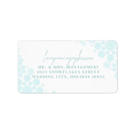 Snowflakes Liebe Peace Joy Kisses Wedding Address
