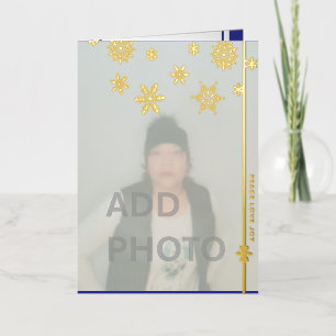 Snowflakes Photo Foil Carte de vacances