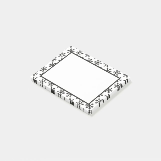 Snowflakes Post-it Klebezettel (angewinkelt)