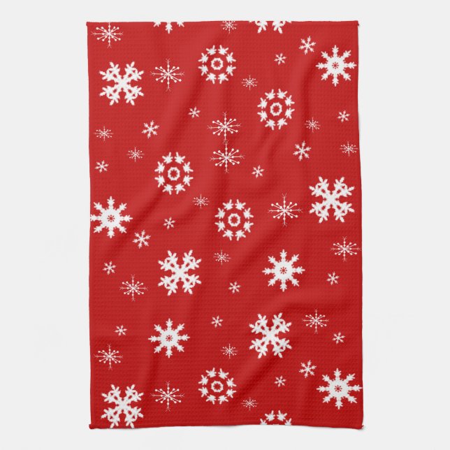 Snowflakes Serviette de cuisine (Vertical)