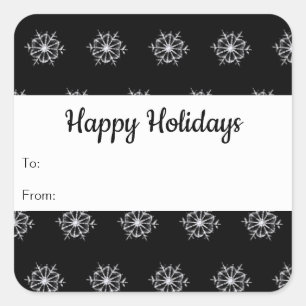 Snowflakes Sticker Tags personnalisables