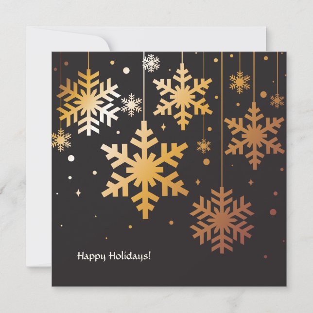 Snowflakes Suspendus Avec Soin Carte photo de vaca (Devant)