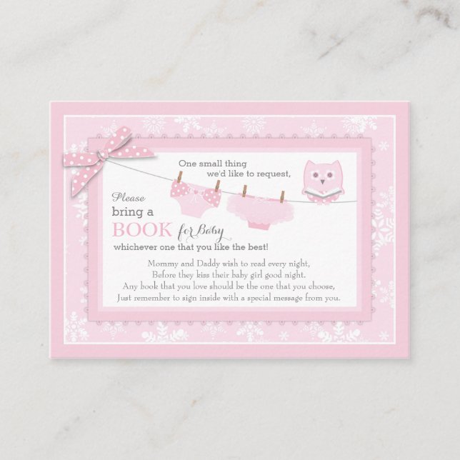 Snowflakes Tutu Diaper Apportez une carte de livre (Devant)