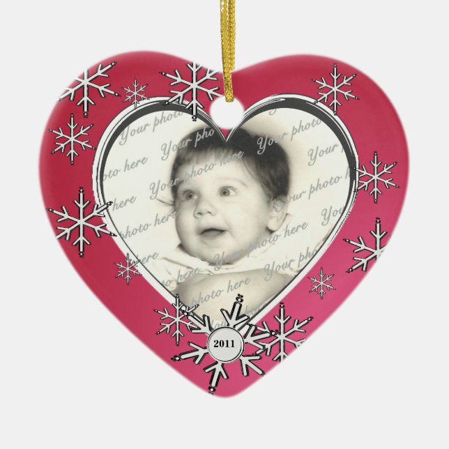 Snowflakrahmen Keramikornament (Vorne)