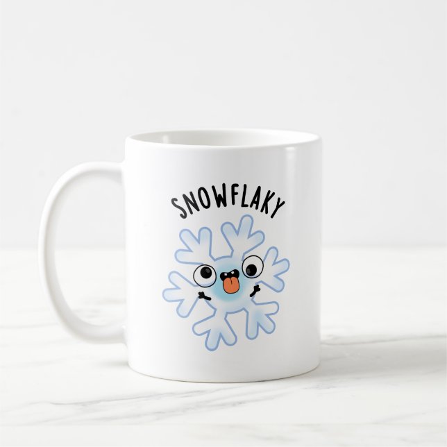Snowflaky Funny Snow Flake Puff Kaffeetasse (Links)