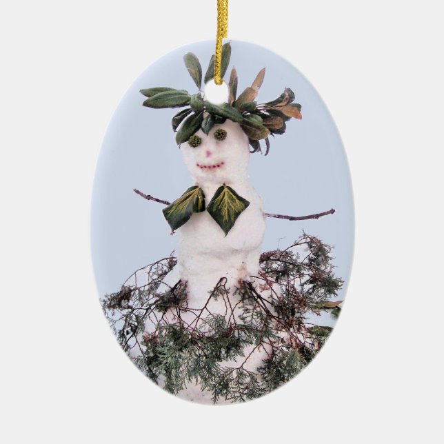 Snowgirl Keramikornament (Vorne)