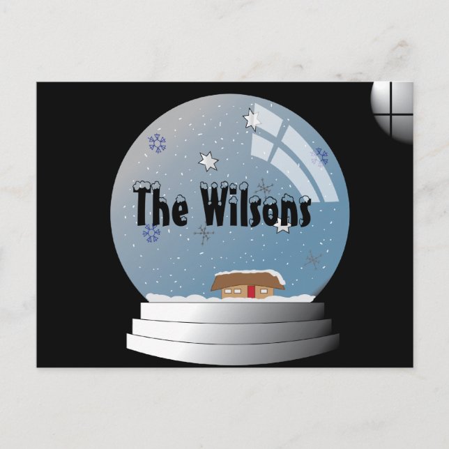 Snowglobe Illustration Postkarte (Vorderseite)