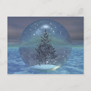 Snowglobe Postcard Postkarte