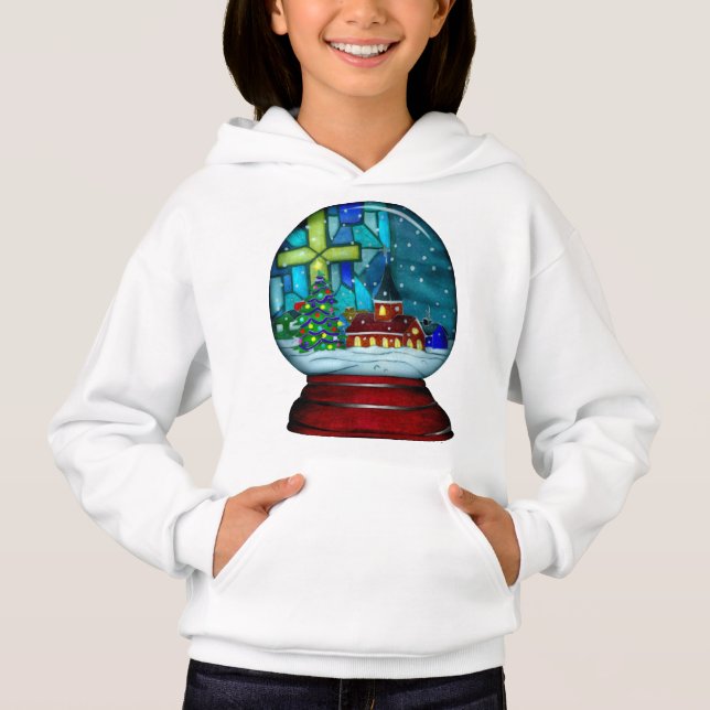 Snowglobe Whimsey Katholischer Urlaub Hoodie (Vorderseite)