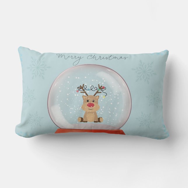 Snowglobe Wonderland Throw Kissen (Vorderseite)