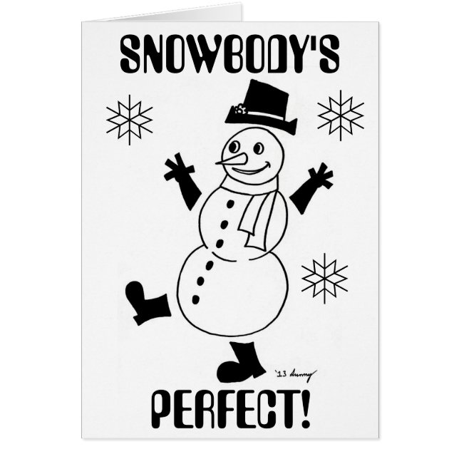 Snowguy "SNOWBODY ME PERFECTIONNENT" suis carte (Devant)