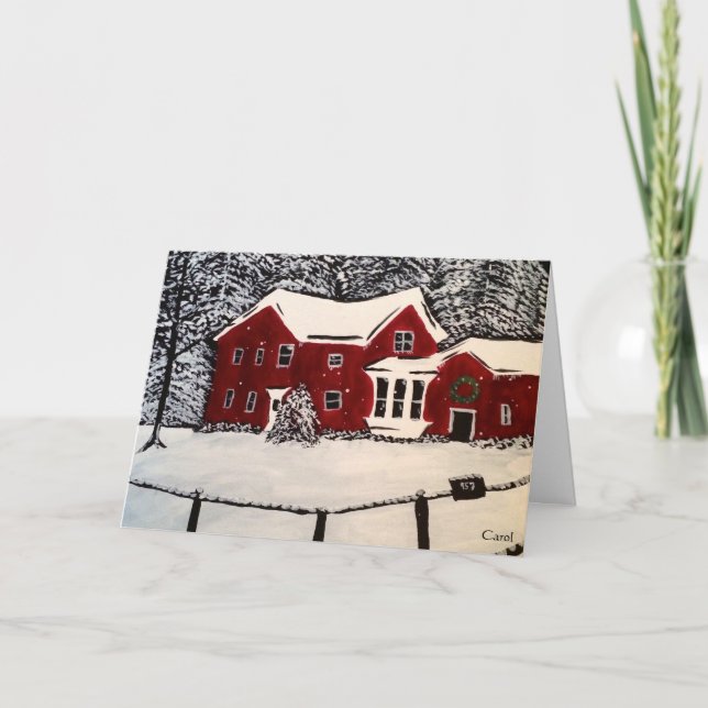 Snowhouse Holiday Card Feiertagskarte (Vorderseite)