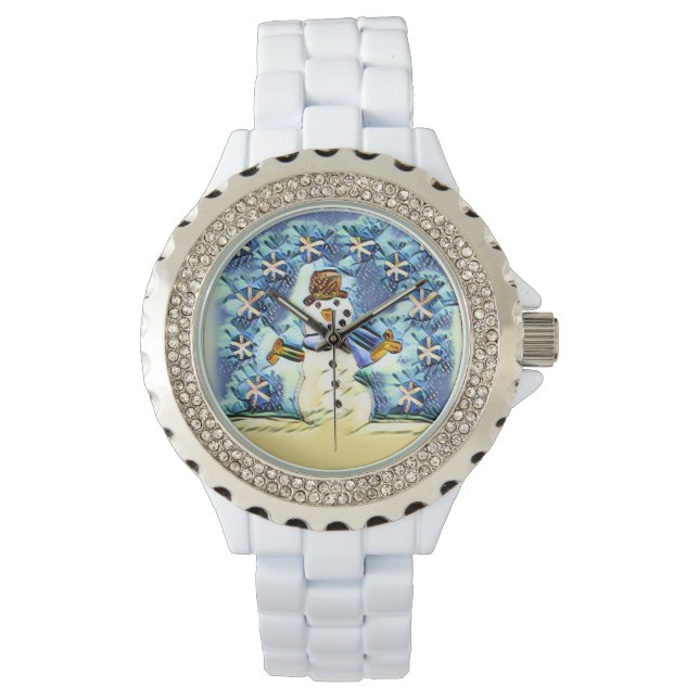 Snowie Snowman Armbanduhr (Vorderseite)