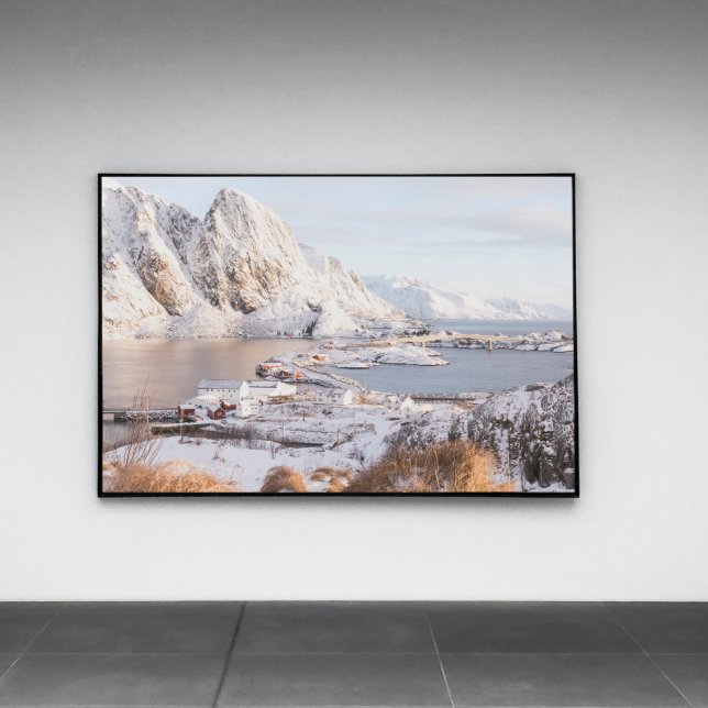 Snowing Village Rustikales Haus Weihnachtsgeschenk Fotodruck (Von Creator hochgeladen)