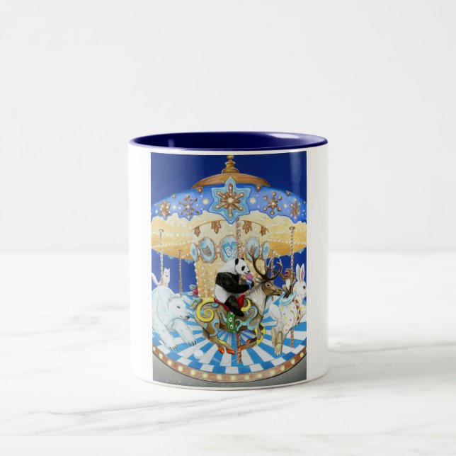 Snowland Karussell-Tasse Zweifarbige Tasse (Mittel)