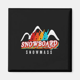 Snowm Snowboarding Co Spaß Skigebiet Lugano Magnet