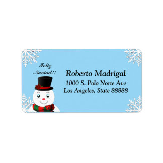 snowmam adressaufkleber