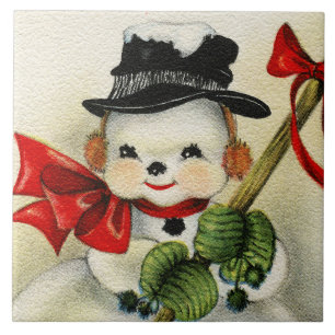 Snowman 004 fliese