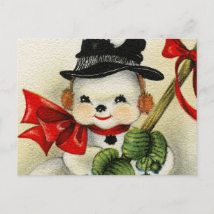 Snowman 004 postkarte