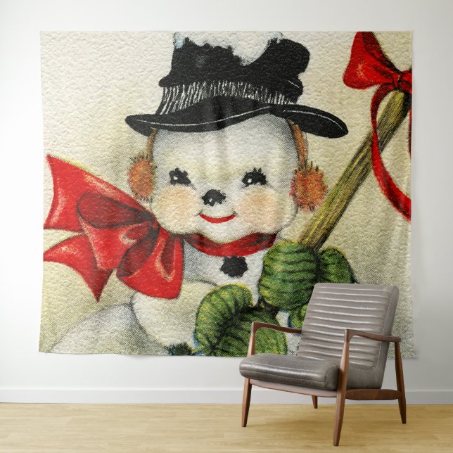 Snowman 004 wandteppich (Beispiel (Horizontal))