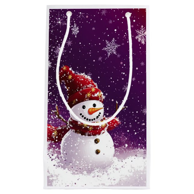 SNOWMAN #1 Geschenktasche Kleine Geschenktüte (Vorderseite)