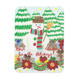 Snowman-1-Holiday-Premium-Magnet Magnet