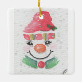 Snowman abstrakt keramikornament