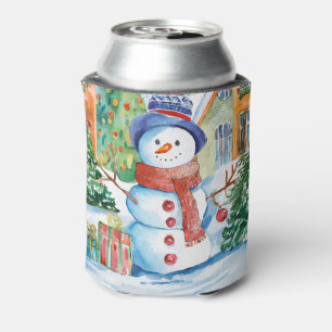 Snowman Add Name Weihnachtsgeschenk Dosenkühler